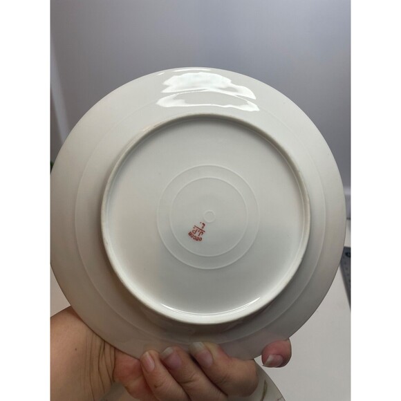 5 Antique Limoges SALAD Plates Yellow Flowers GOLD Edge 7" (Jean Pouyant) - Picture 11 of 14